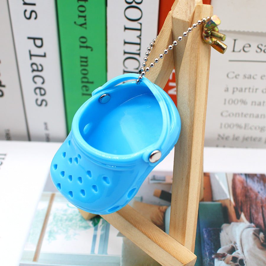 Wholesale PVC Mini 6 Color Hole Shoe Keychain